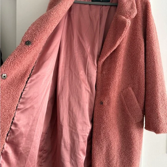 VINTAGE Lucky Brand Coral Teddy Jacket - Picture 6 of 6